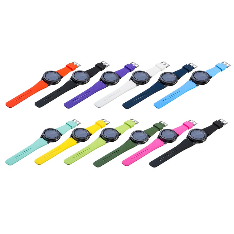 Soft Sports Silicone Watch Strap Replace Part, Length: 19cm for Samsung Gear S3 Frontier - Rose-5