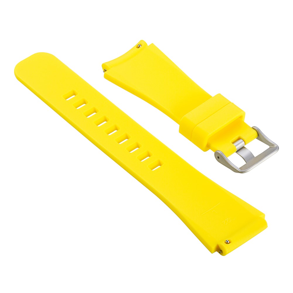 Soft Sports Silicone Watch Band Replace Part, Length: 19cm for Samsung Gear S3 Frontier - Yellow-3
