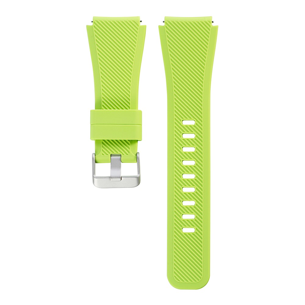 Soft Sports Silicone Watch Band Strap Part Replacement, Length: 19cm for Samsung Gear S3 Frontier - Green-1