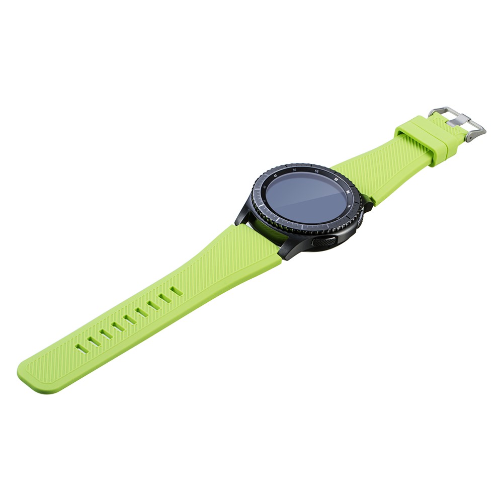 Soft Sports Silicone Watch Band Strap Part Replacement, Length: 19cm for Samsung Gear S3 Frontier - Green-4