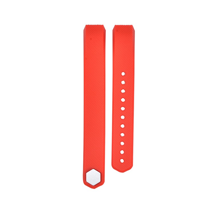 Textura De Sarja TPE Substituição Da Faixa De Relógio, Comprimento: 19cm Para Fitbit Alta - Vermelho-1