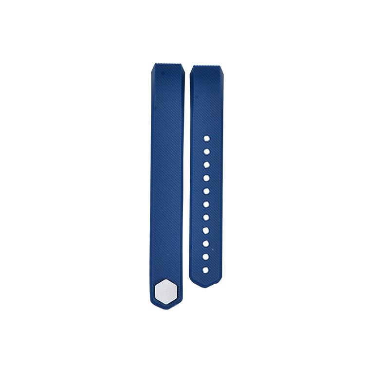 Twill Texture TPE Watch Strap with Classic Buckle, Length: 19cm for Fitbit Alta - Blue-1