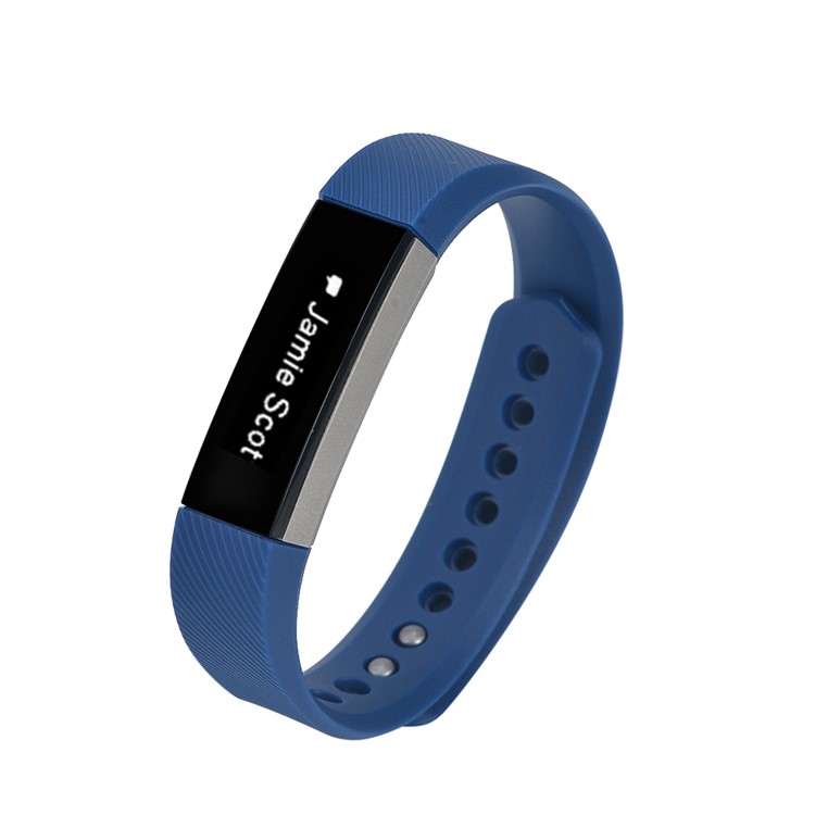 Twill Texture TPE Watch Strap with Classic Buckle, Length: 19cm for Fitbit Alta - Blue-4