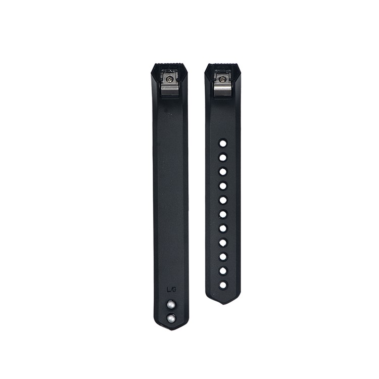 Para Fitbit Alta 22cm Twill Textura Hebilla TPE Reloj Banda - Negro-3