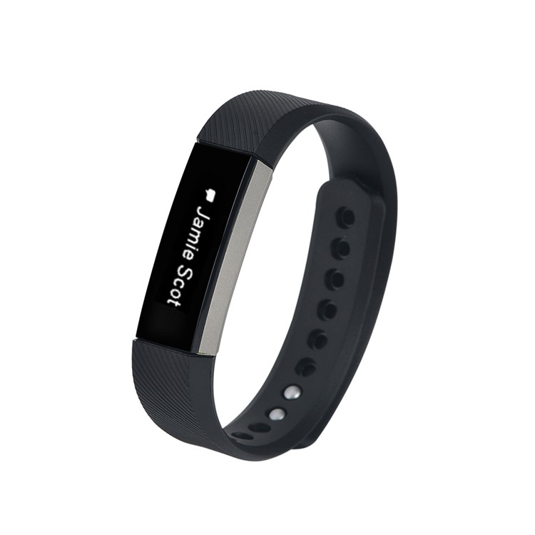 Para Fitbit Alta 22cm Twill Textura Hebilla TPE Reloj Banda - Negro-4