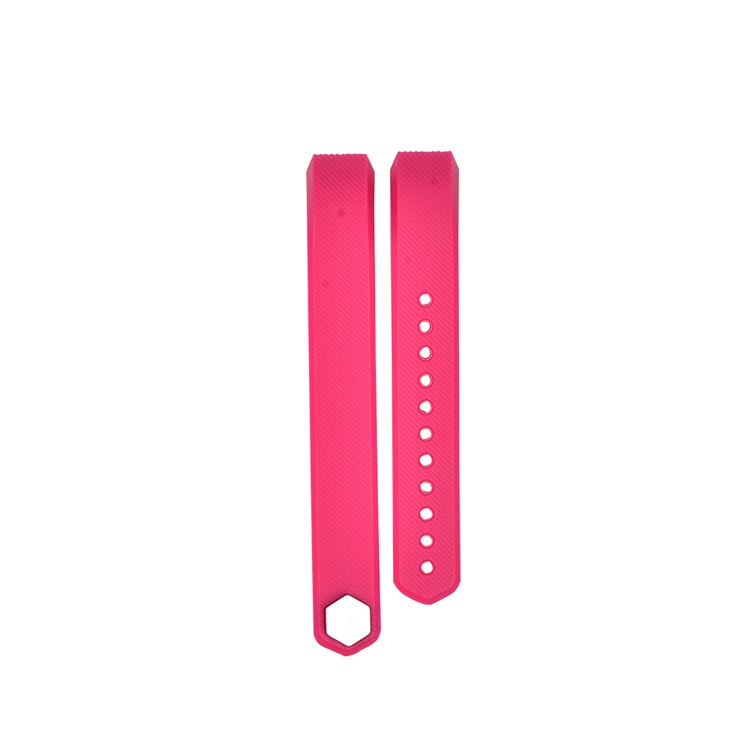 For Fitbit Alta 22cm Twill Texture Buckle TPE Watchband Replacement - Rose-1