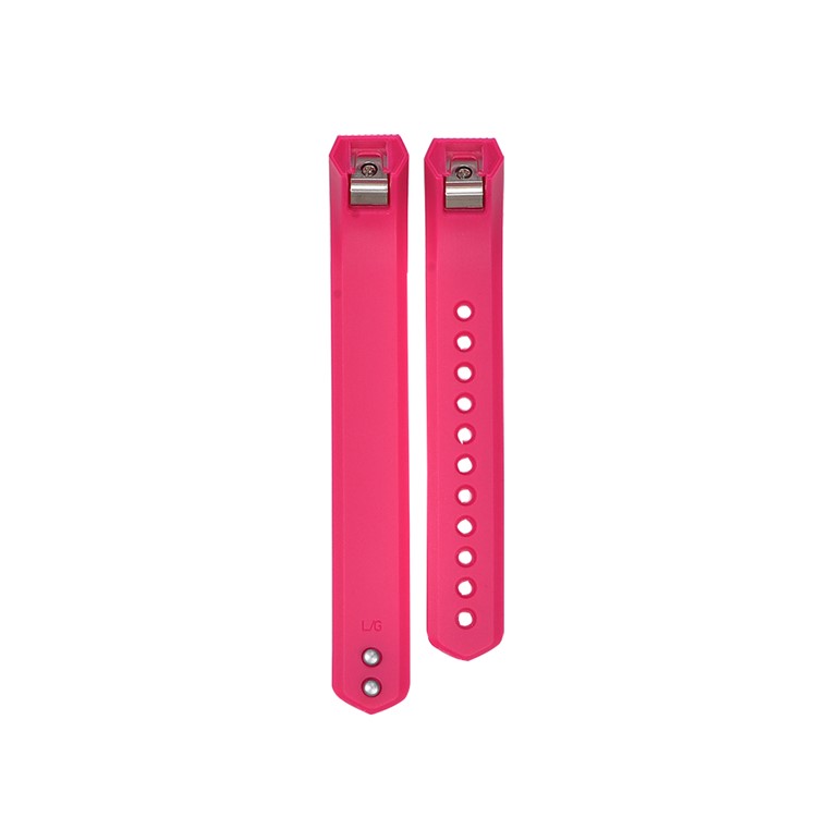 For Fitbit Alta 22cm Twill Texture Buckle TPE Watchband Replacement - Rose-3