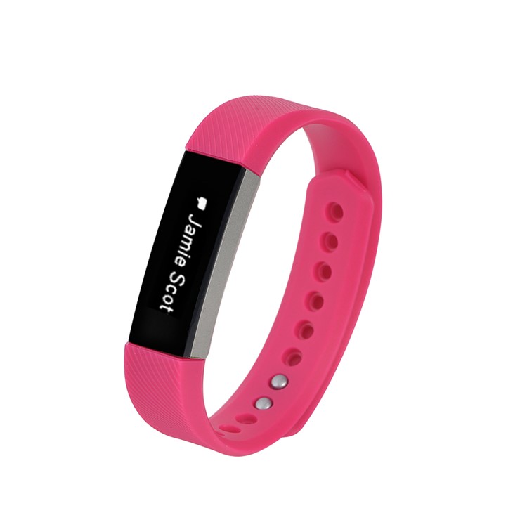 For Fitbit Alta 22cm Twill Texture Buckle TPE Watchband Replacement - Rose-4