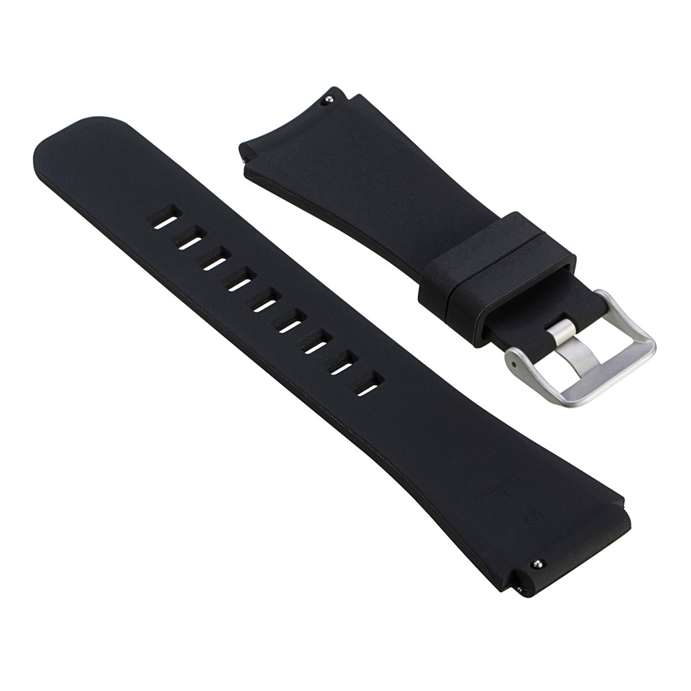 For Samsung Gear S3 Frontier / S3 Classic Adjustable Replacement Silicone Wrist Band - Black-3