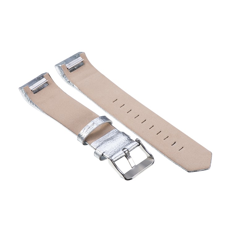 22mm Genuine Leather Wrist Watch Band for Fitbit Charge 2 - White-2