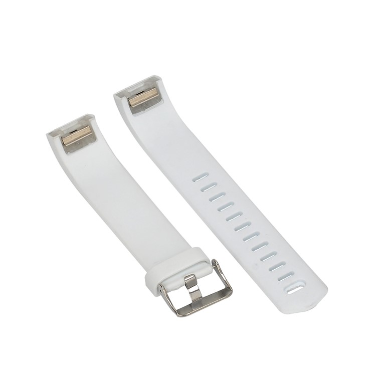 3D Rhombus Texture Silicone Wrist Strap Replacement for Fitbit Charge 2 - White-5