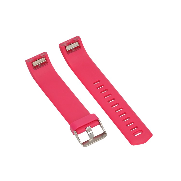 3D Rhombus Texture Silicone Wrist Strap Band for Fitbit Charge 2 - Rose-5