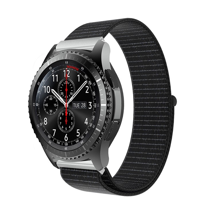 Velcro Closure Nylon Watch Band Strap for Samsung Gear S3 Classic/Frontier - Black-3