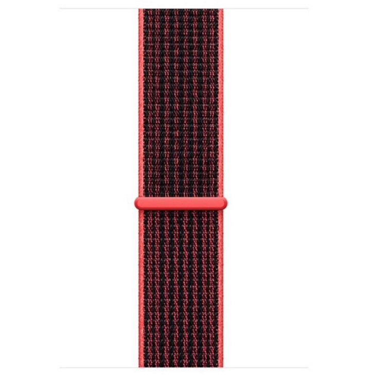 Adjustable Velcro Tape Nylon Sport Loop Watch Band Strap for Apple Watch Series 3/2/1 42mm - Red-3