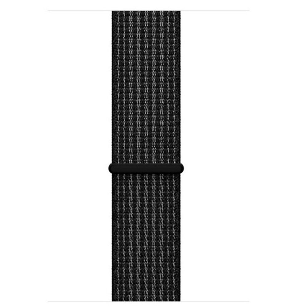 Sport Loop Nylon Watch Band Adjustable Velcro Tape Watch Strap for Apple Watch Series 4 40mm / Series 3/2/1 38mm - Black-3