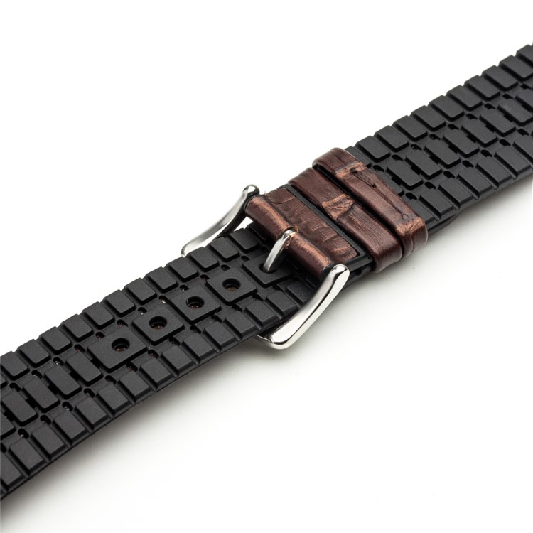 QIALINO Top-layer Cowhide Leather Watch Band with Pin Buckle for Apple Watch Series 4 40mm / Series 3/2/1 38mm - Brown-5