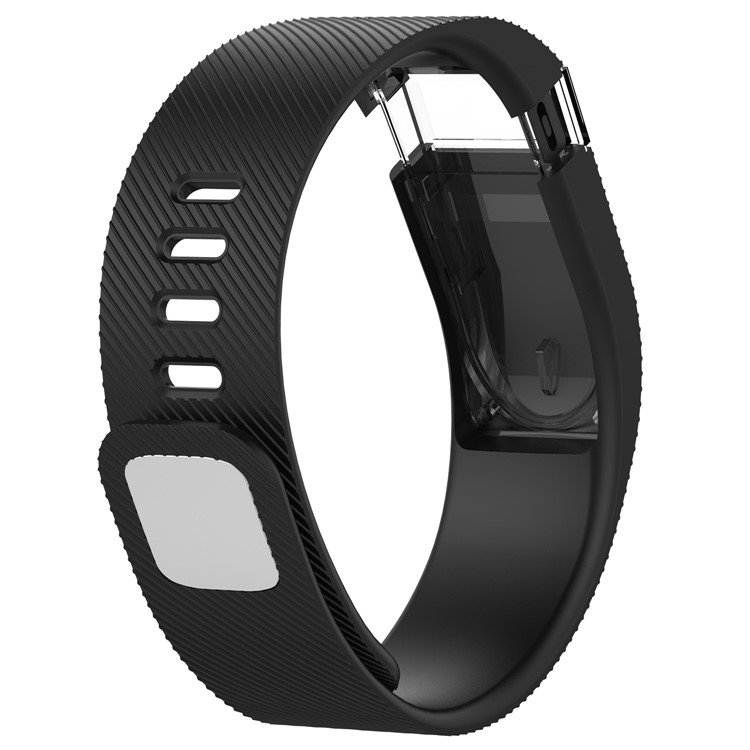 Soft Silicone Watch Strap for Fitbit Charge (Force) - Black-3