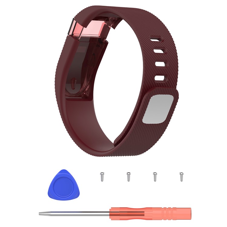 Soft Silicone Watch Band for Fitbit Charge (Force) - Wine Red-1