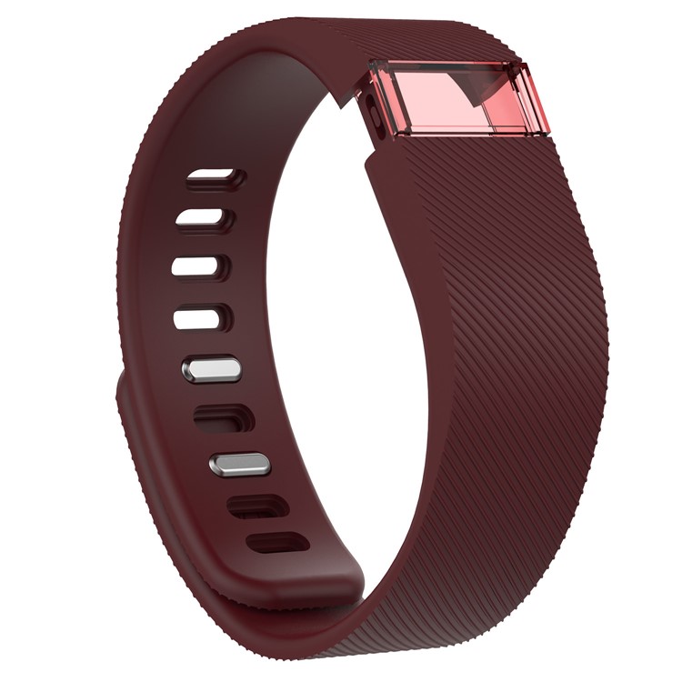 Soft Silicone Watch Band for Fitbit Charge (Force) - Wine Red-2