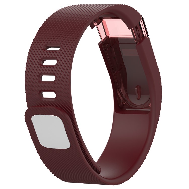 Soft Silicone Watch Band for Fitbit Charge (Force) - Wine Red-3