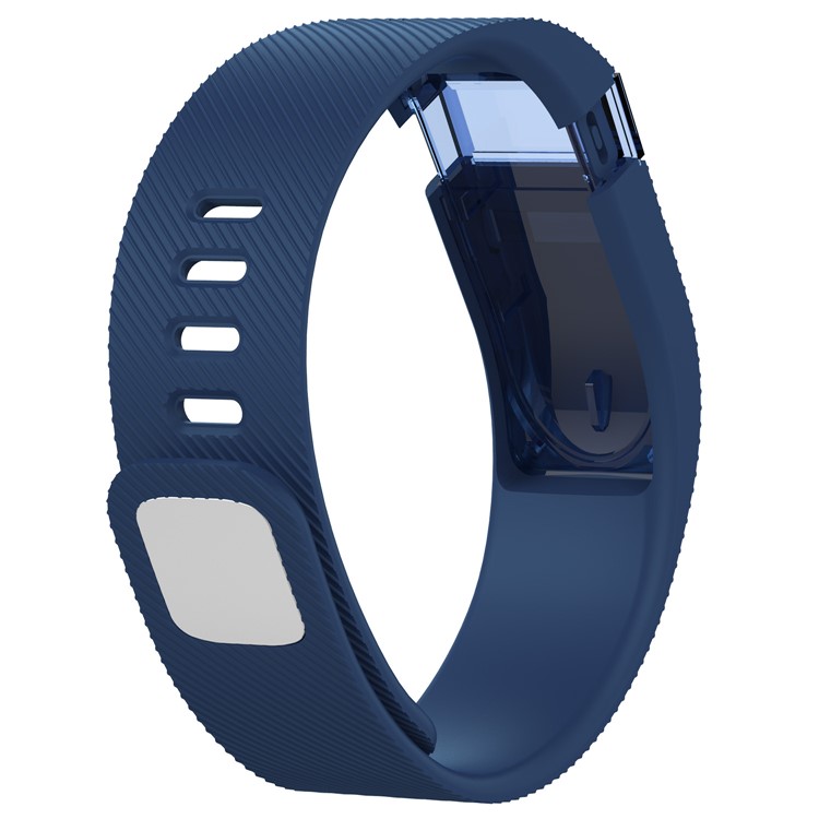 Soft Silicone Replacement Watch Band for Fitbit Charge (Force) - Dark Blue-3