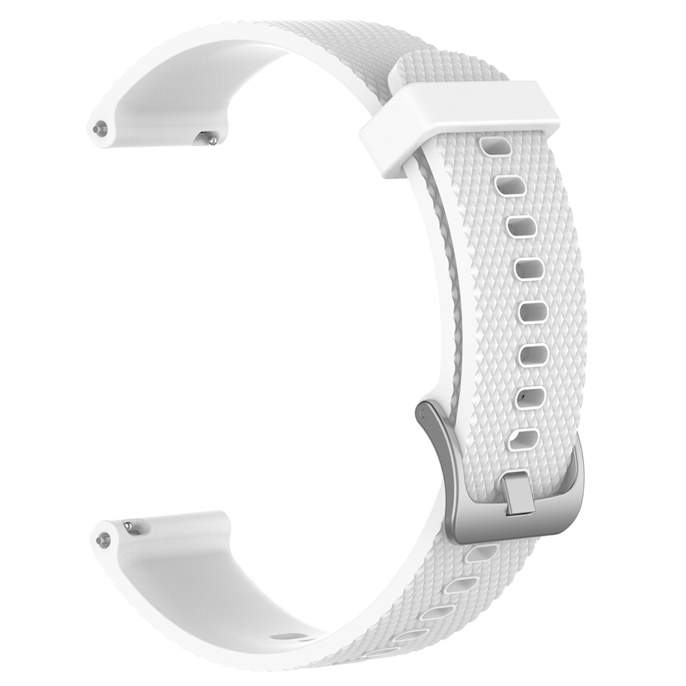 Adjustable Silicone Watch Wrist Strap Replacement for Garmin Vivoactive 3 / Vivomove HR (9.1+10.7cm) - White-3