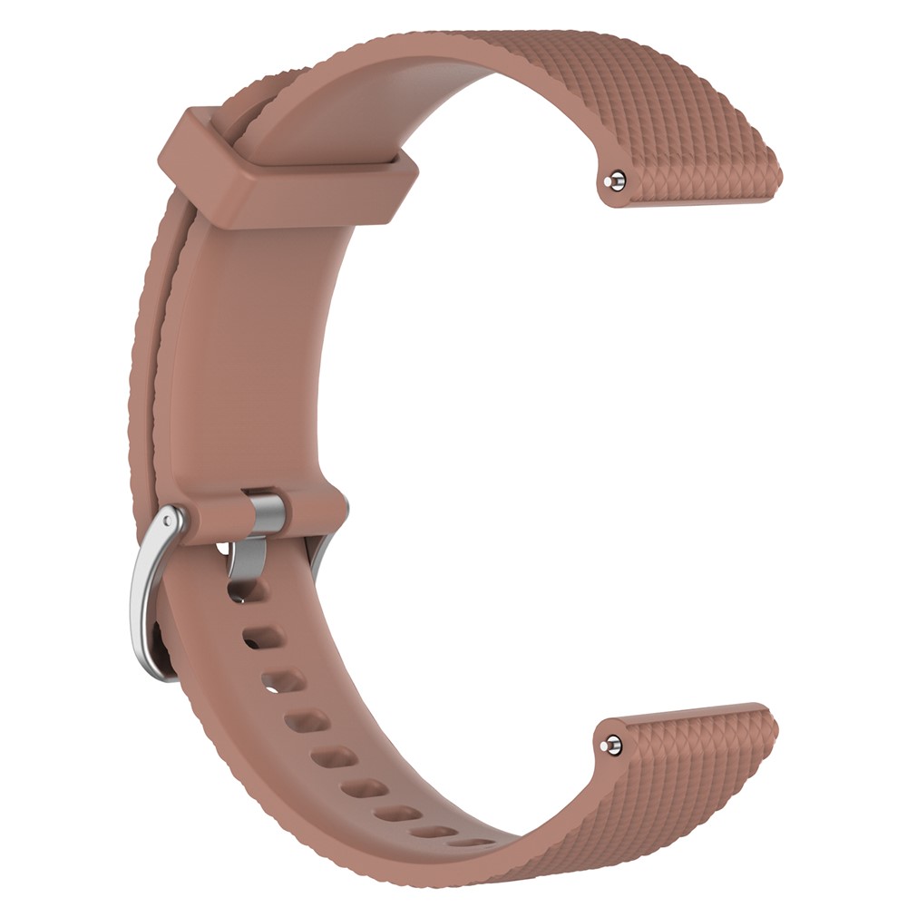 Soft Silicone Watch Sports Strap for Garmin Vivoactive 3/ Vivomove HR (12.3+10.5cm) - Brown-3