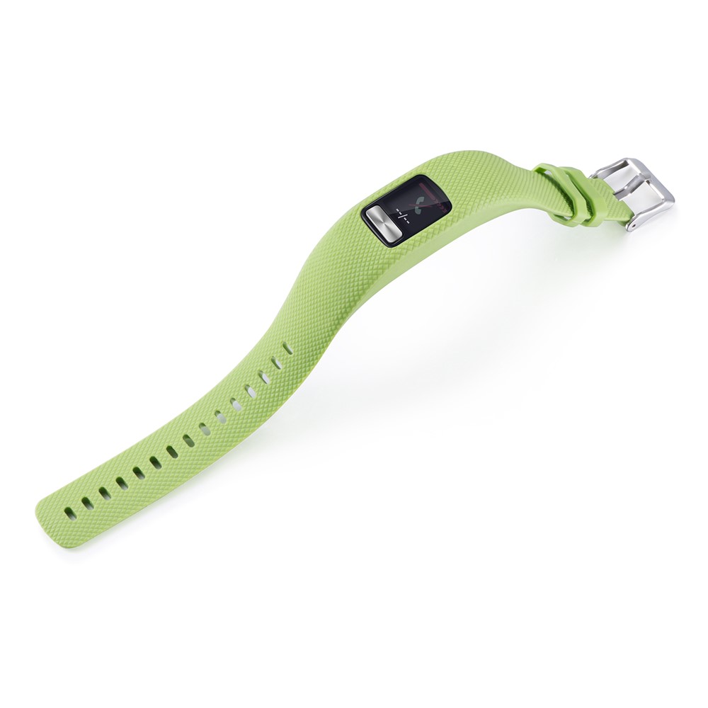 Lozenge Texture TPE+TPU Silicone Watch Strap for Garmin VivoFit 4 - Green-4
