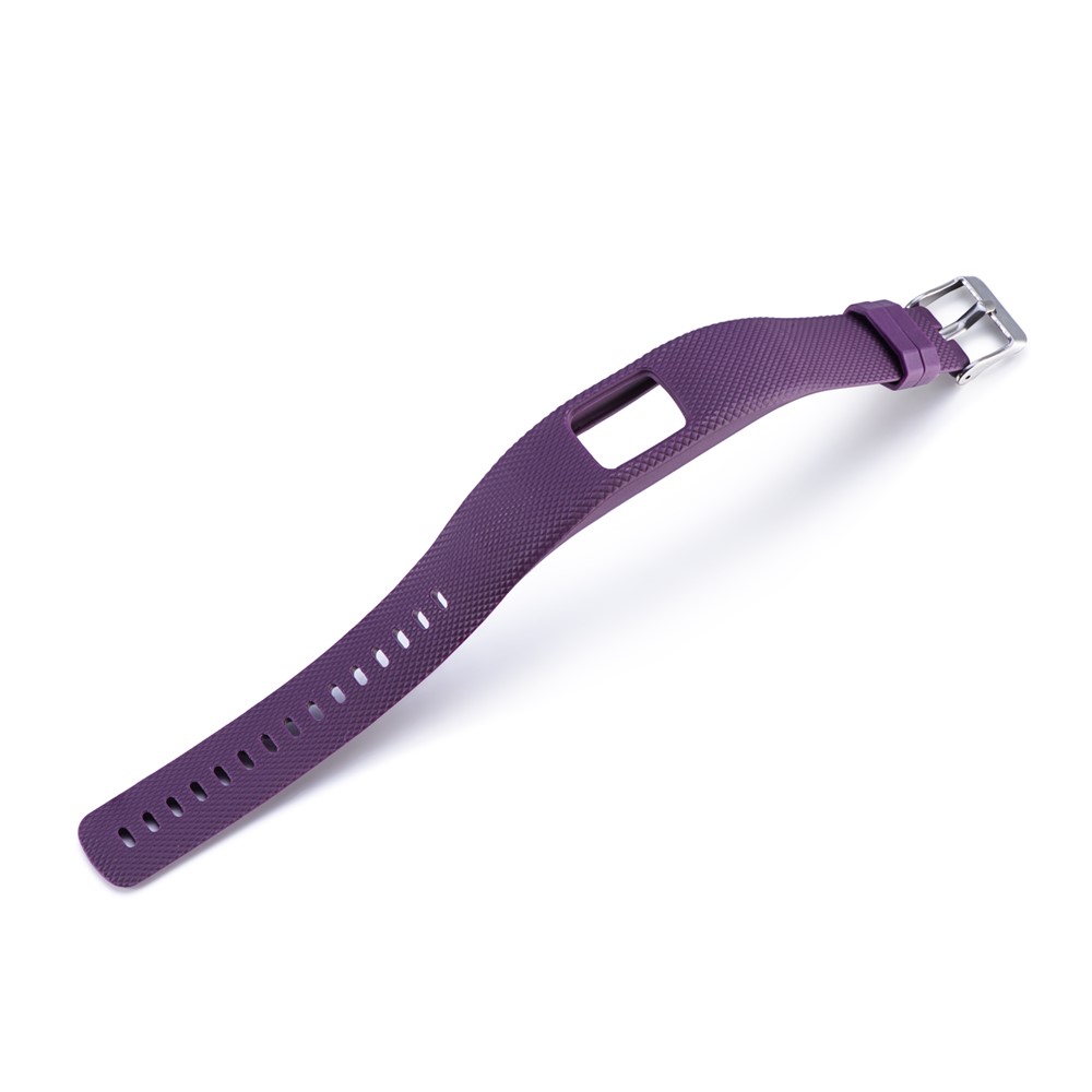 Lozenge Texture TPE+TPU Silicone Watch Strap for Garmin VivoFit 4 - Purple-5