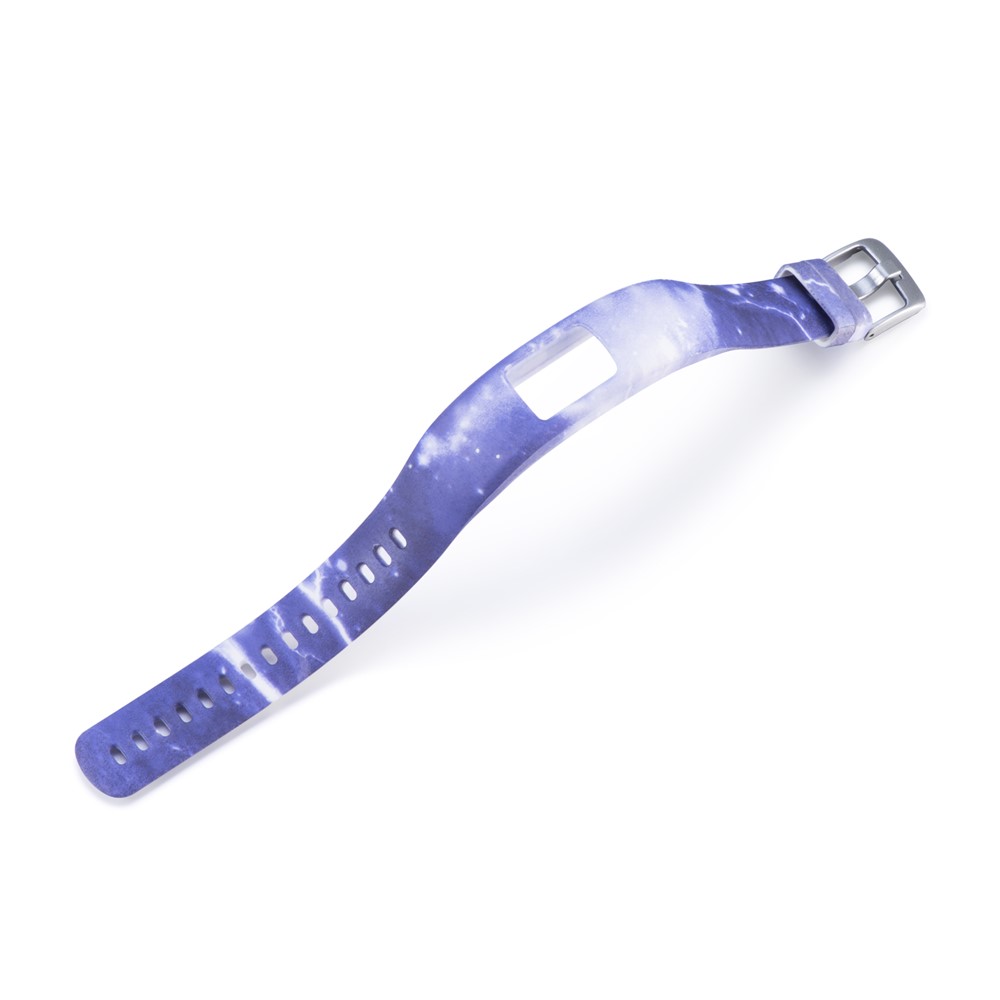 Patterned Soft Silicone Watch Band Part Replacement for Garmin VivoFit 4, Length: 210mm - Blue Starry Sky-3
