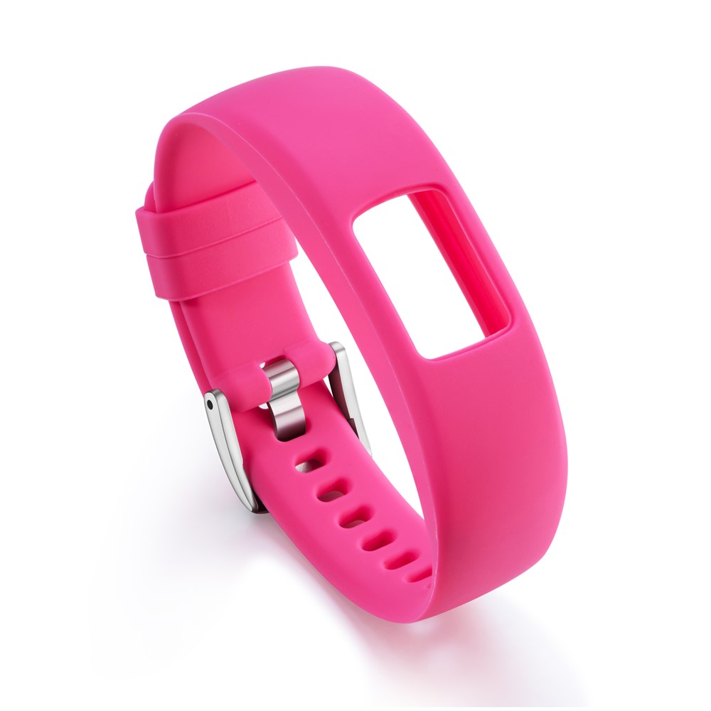 Soft Silicone Watch Strap Replacement for Garmin VivoFit 4, Length: 23cm - Rose-1