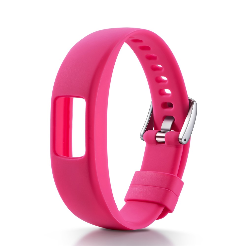 Soft Silicone Watch Strap Replacement for Garmin VivoFit 4, Length: 23cm - Rose-2