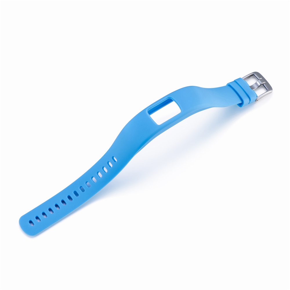 Adjustable Silicone Watch Strap for Garmin VivoFit 4, Length: 23cm - Baby Blue-3