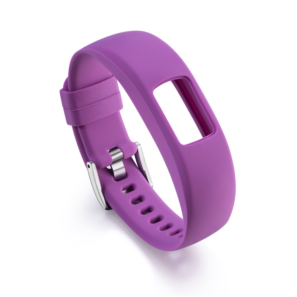 Adjustable Silicone Watch Band for Garmin VivoFit 4, Length: 23cm - Purple-1