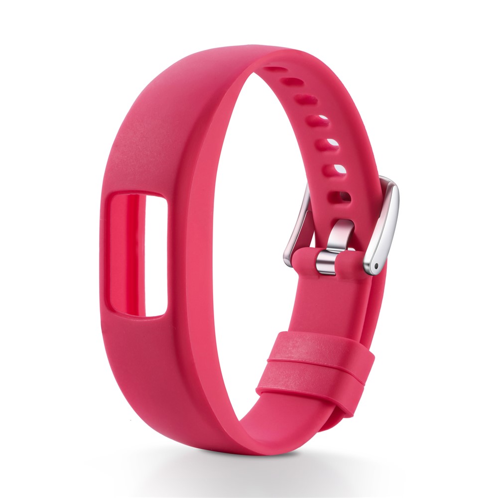 Correa de Reloj de Reemplazo de Silicona Suave Ajustable Flexible Para Garmin Vivofit 4 - Tamaño: S / Rojo-2