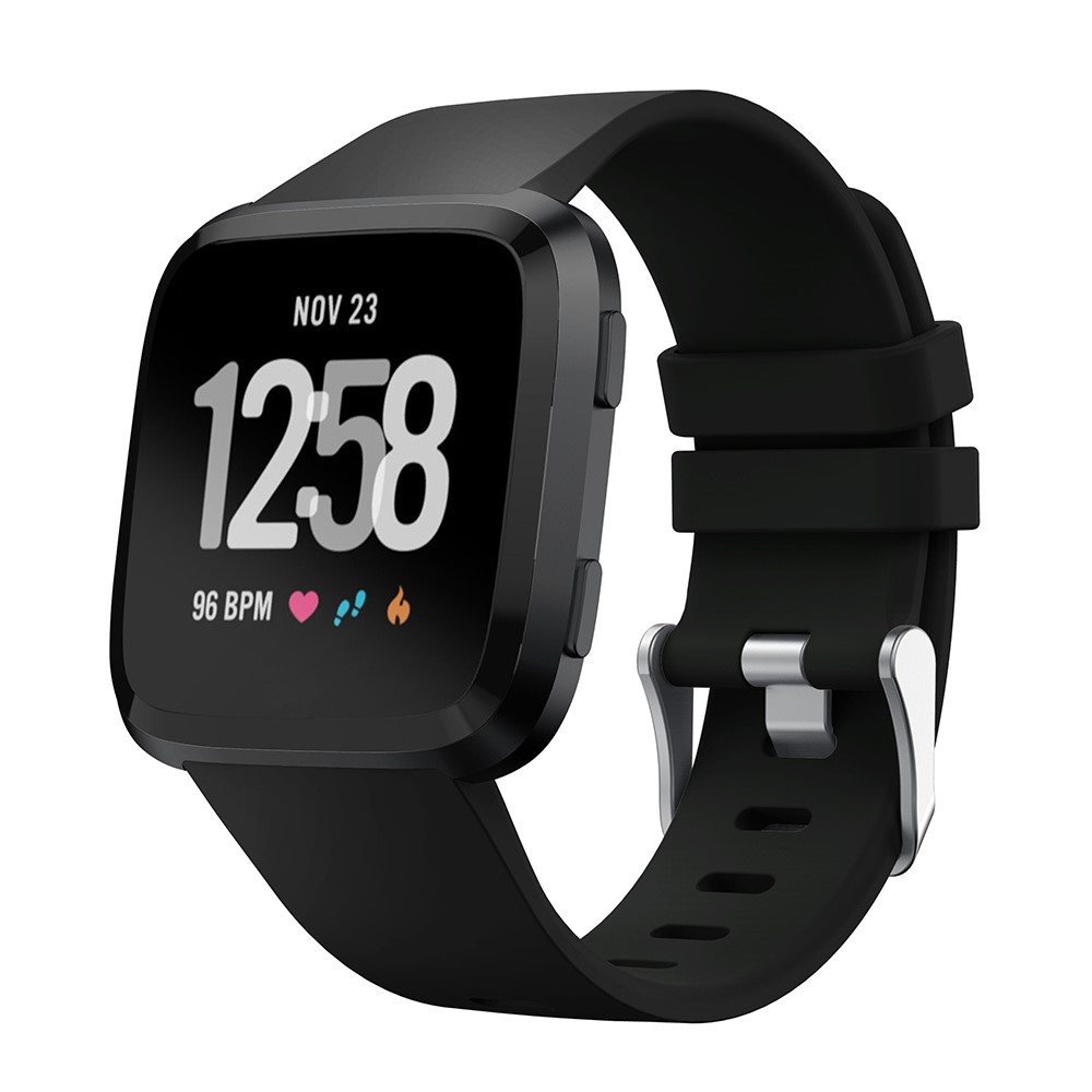 Muñequera De Reloj De Silicona Ajustable, Longitud: 102 + 95 Mm Para La Versión De Fitbit - Negro-2