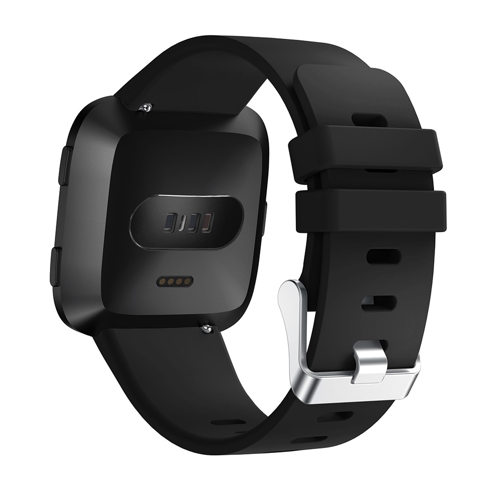 Muñequera De Reloj De Silicona Ajustable, Longitud: 102 + 95 Mm Para La Versión De Fitbit - Negro-3