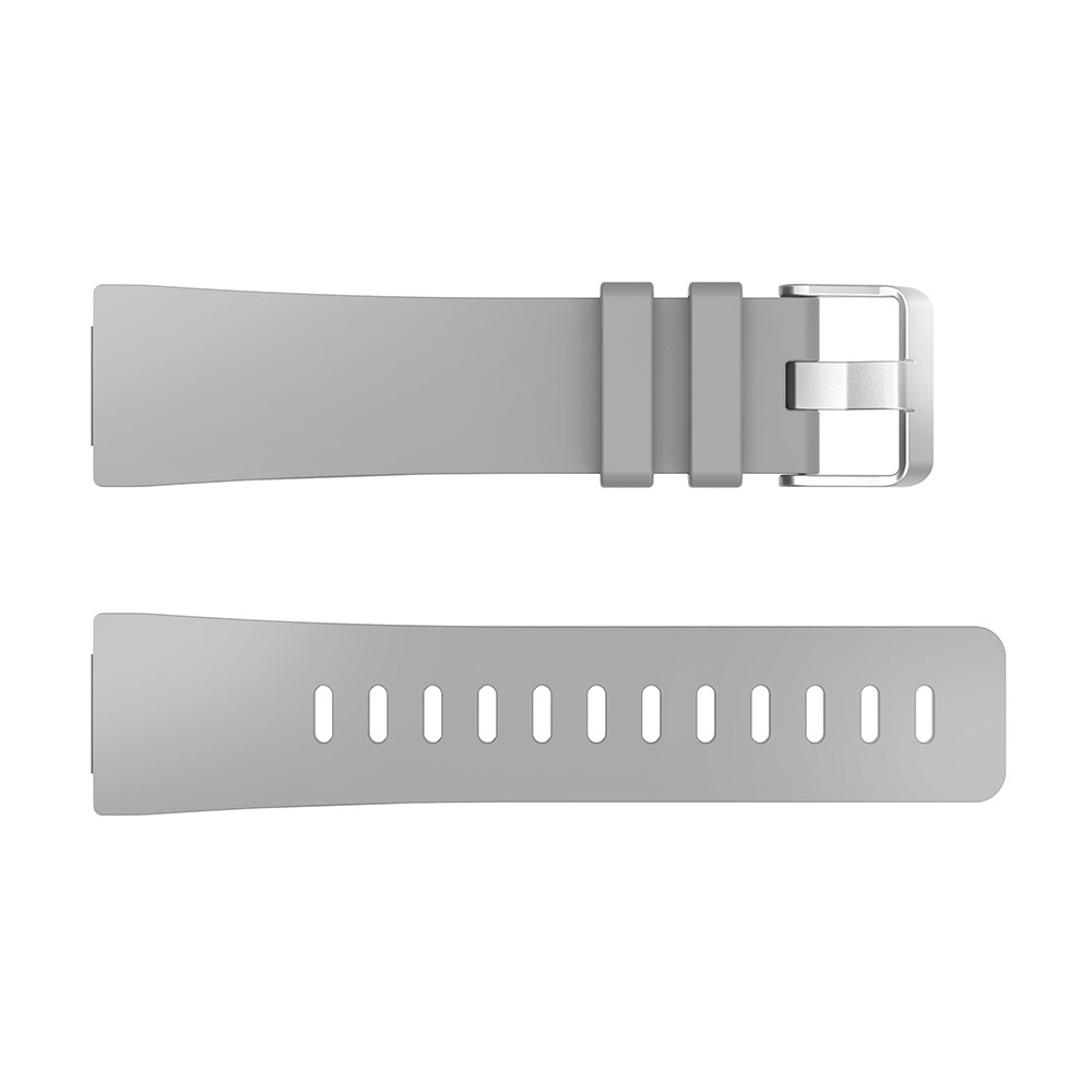 Adjustable Silicon Watch Wrist Strap, Length: 102 + 95mm for Fitbit Versa - Grey-4