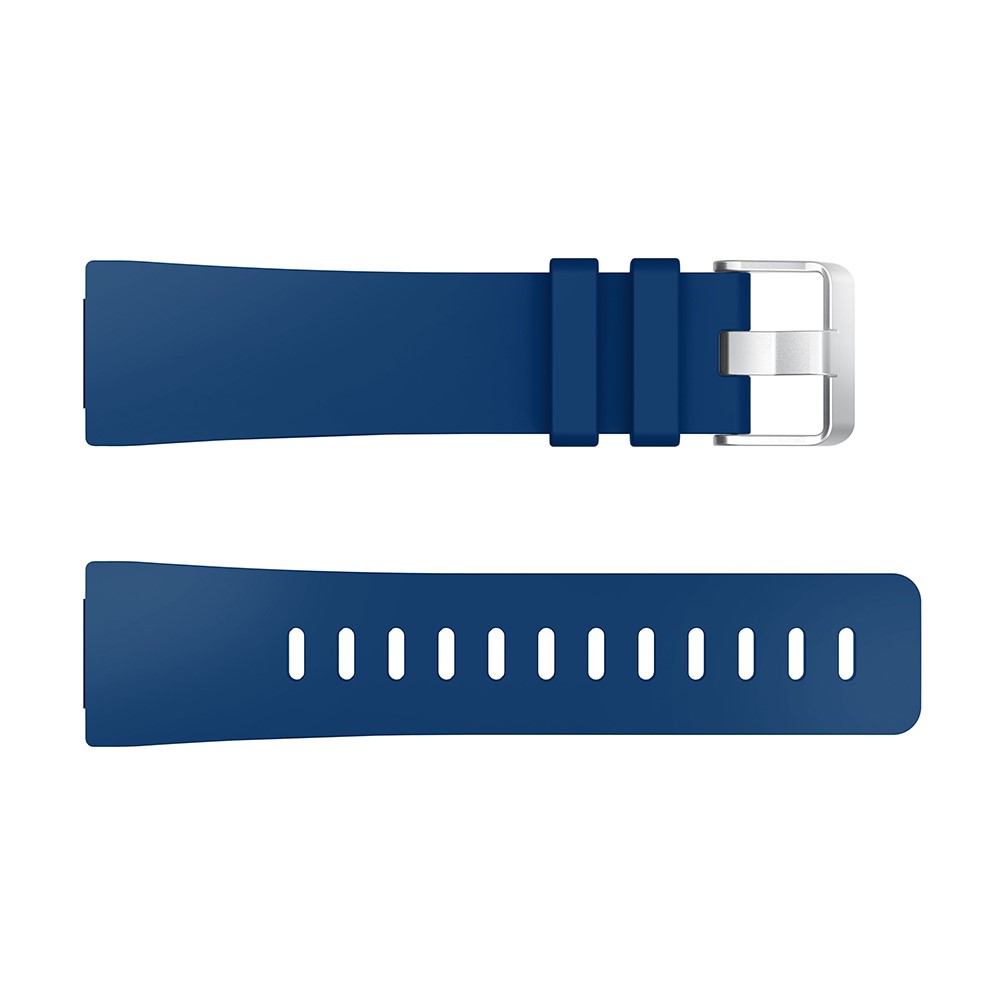 Adjustable Silicon Watch Wrist Strap Replacement, Length: 102 + 95mm for Fitbit Versa - Dark Blue-4