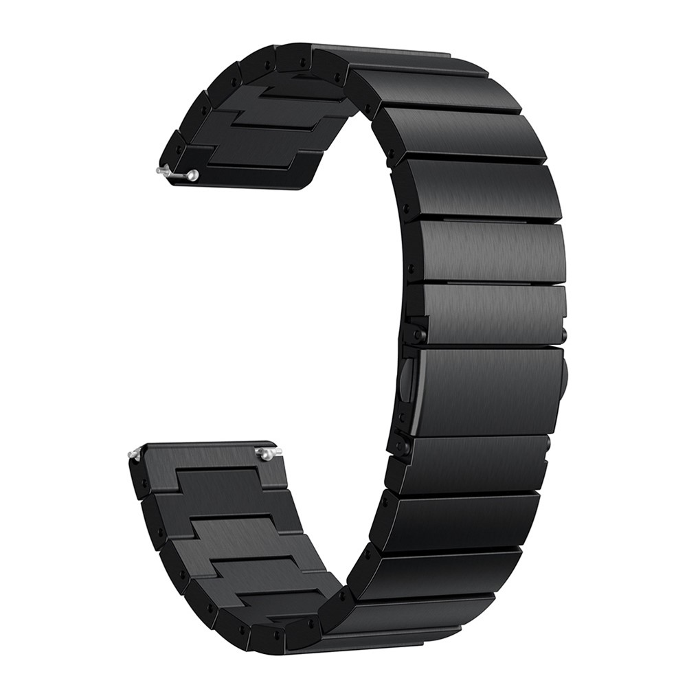 22mm Classic 316 Stainless Steel Watch Band for Fitbit Versa - Black-1