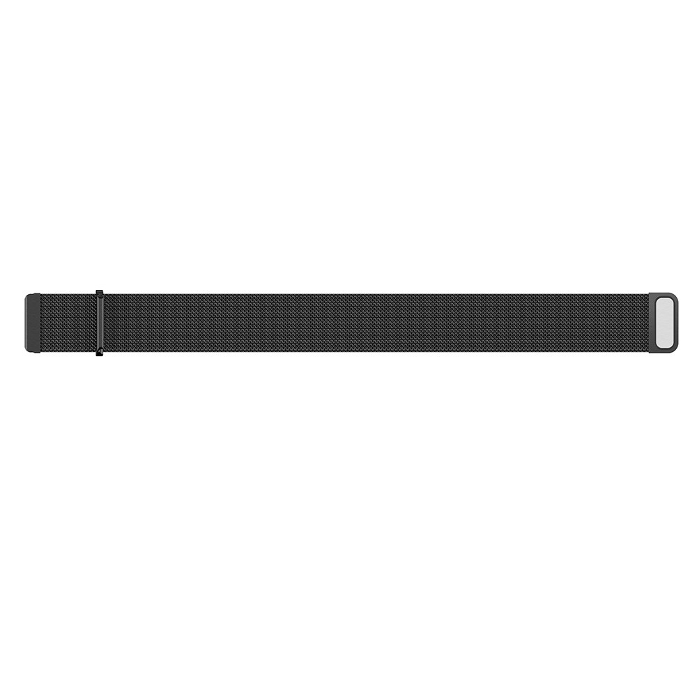 Luxury Milanese Stainless Steel Magnetic Watch Band Replacement, Length: 225mm for Fitbit Versa - Black-4