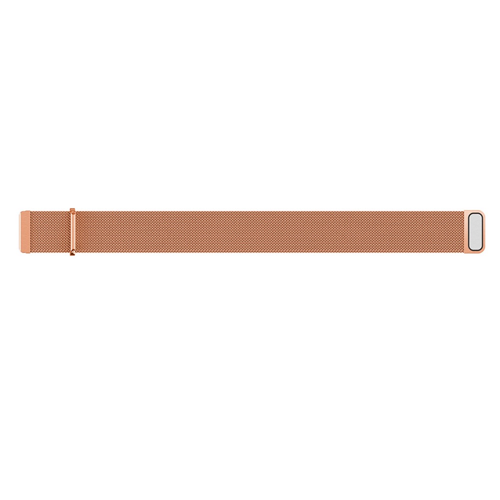 Luxury Milanese Stainless Steel Magnetic Watch Band Strap, Length: 225mm for Fitbit Versa - Rose Gold-4