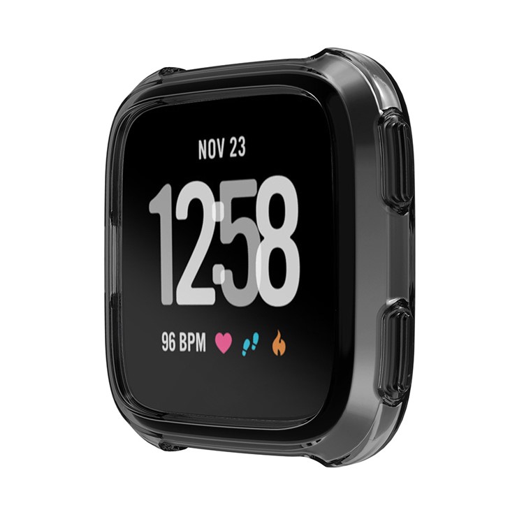 Soft Protective TPU Case Cover for Fitbit Versa - Black-2