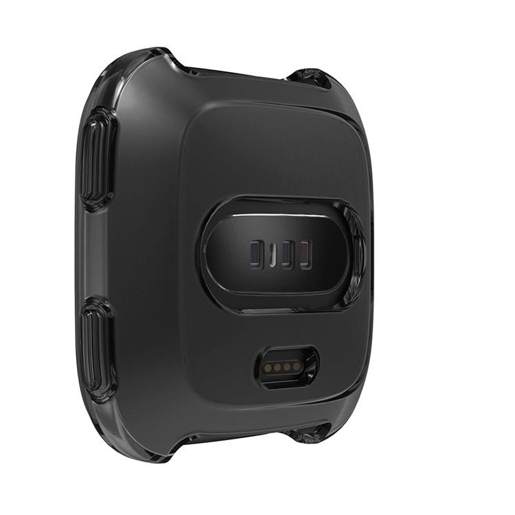 Soft Protective TPU Case Cover for Fitbit Versa - Black-3
