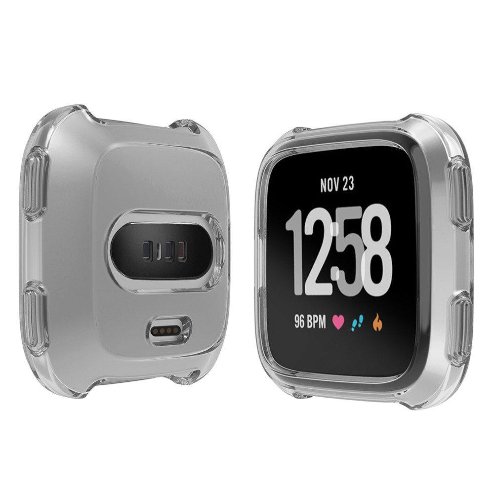 Soft Protective TPU Case Shell for Fitbit Versa - Grey-1