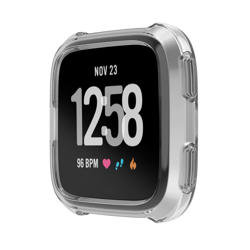 Soft Protective TPU Case Shell for Fitbit Versa - Grey-2