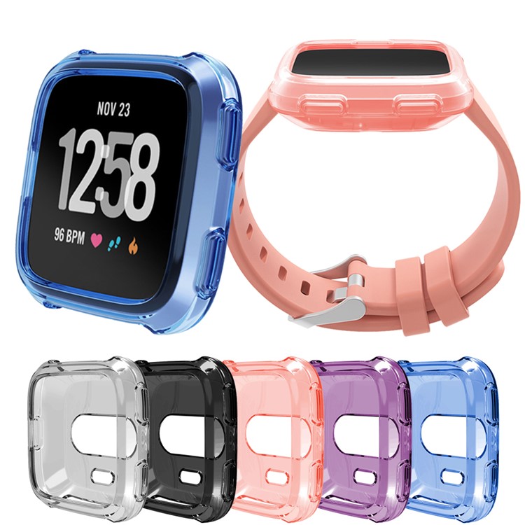 Soft Protective TPU Case Accessory for Fitbit Versa - Pink-7