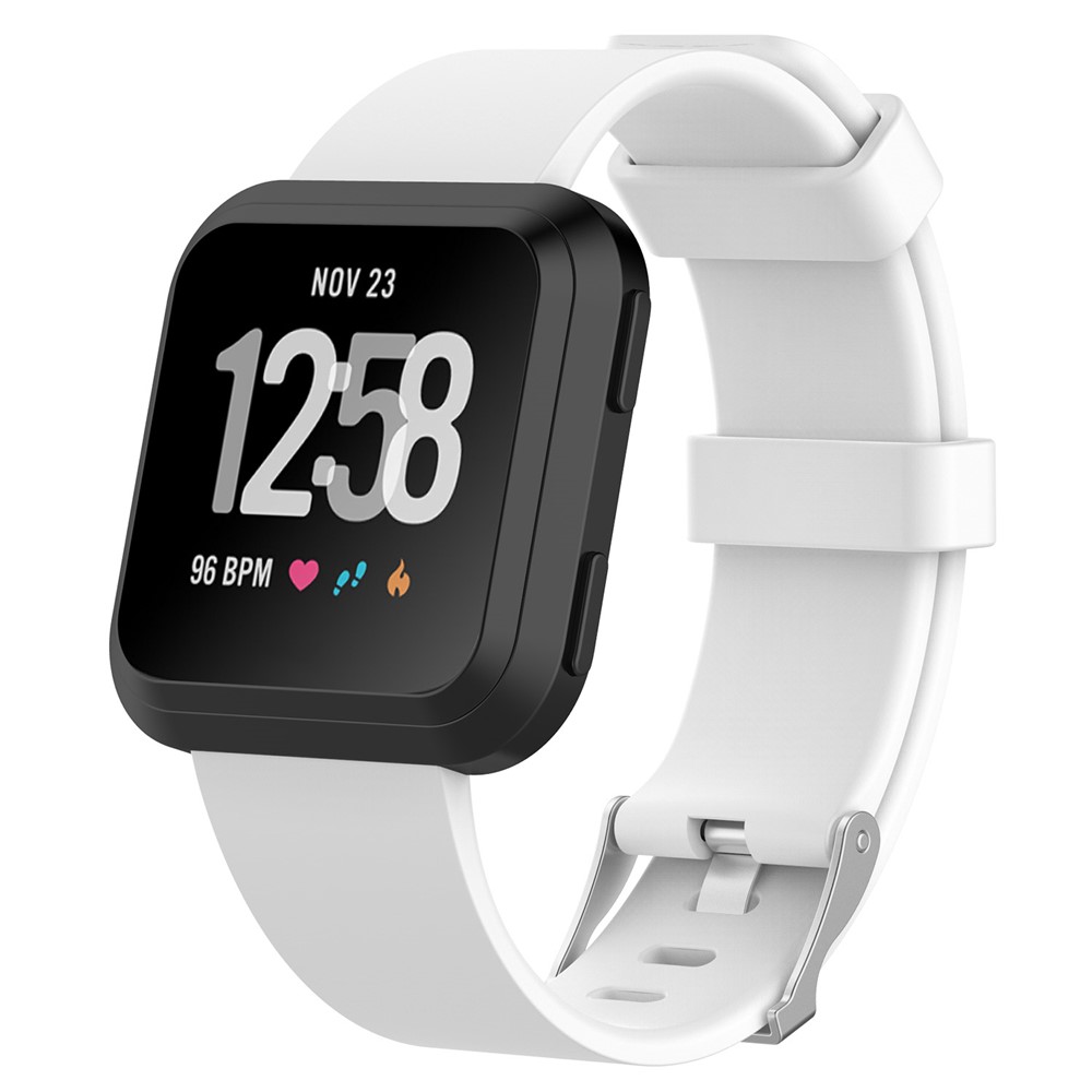 TPE Watch Strap Replacement for Fitbit Versa - Size: S / White-3