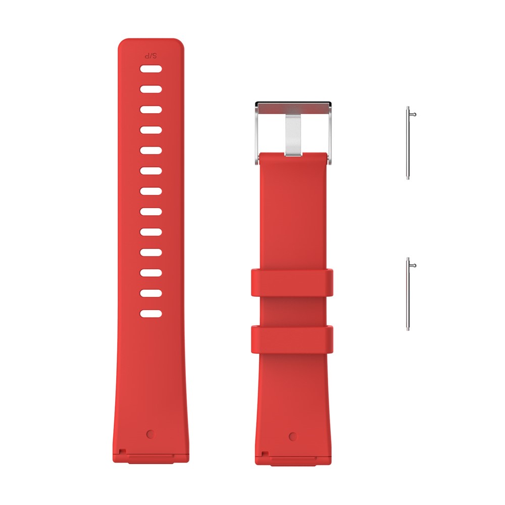 Soft TPE Watch Strap Replacement for Fitbit Versa - Size: S / Red-4
