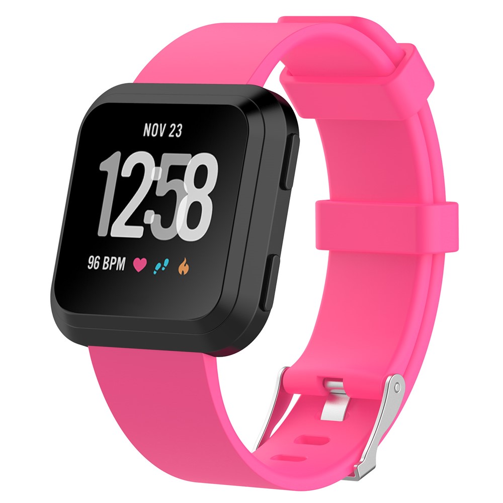 Flexible TPE Watch Strap Replacement for Fitbit Versa - Size: S / Pink-2